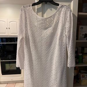 Lilly Pulitzer White dress with slip underneath